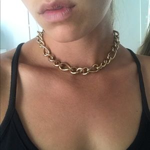 Gold Chain Choker Necklace